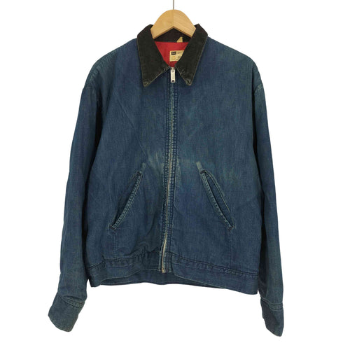 シアーズ Sears 60-70S SCOVILL GRIPPER ZIPPER 襟コーデュロイ 裏地キルティング デニム ワーク ジャケット メンズ import:M