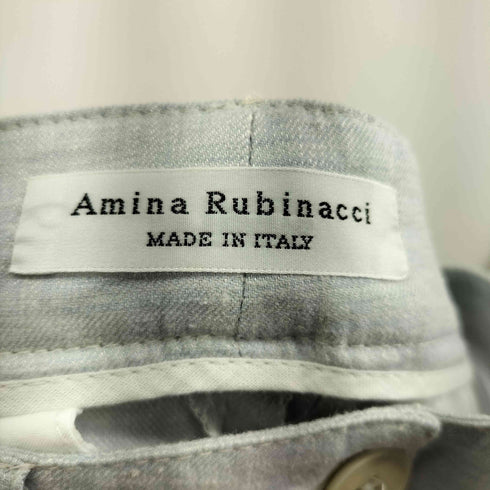 AMINA RUBINACCI イタリア製 リネン混スラックスパンツ レディース