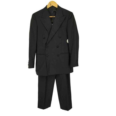 ユナイテッドアローズ UNITED ARROWS ブラック ピークドラペル タキシード ダブル セットアップ メンズ JPN:42