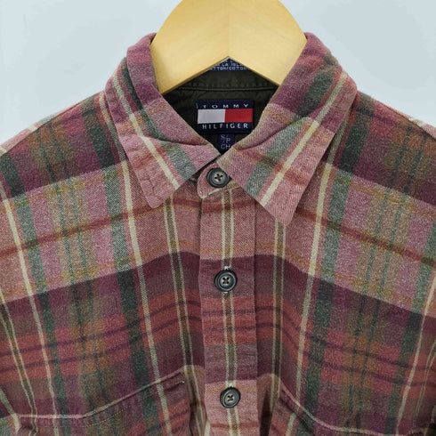 トミーヒルフィガー TOMMY HILFIGER 90s-00s チェック柄 両フラップ チェック柄シャツ メンズ JPN:S