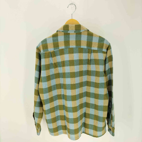 60s-70s NORSEMAN 両フラップ チェック柄シャツ ボックスシルエット 短丈 メンズ