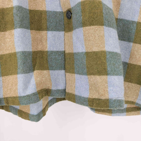 60s-70s NORSEMAN 両フラップ チェック柄シャツ ボックスシルエット 短丈 メンズ