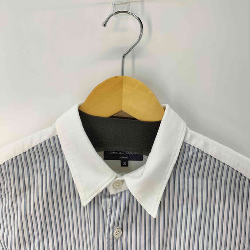 コムデギャルソンオム COMME des GARCONS HOMME 異素材切替ストライプL/Sシャツ ワンポケット メンズ JPN:S