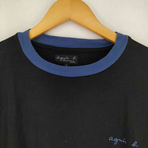 アニエスベーオム Agnes b.homme フロントロゴ L/S リンガーTシャツ メンズ JPN:3