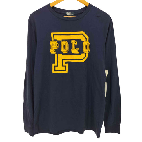 ポロバイラルフローレン Polo by RALPH LAUREN フロントBIGプリントL/SクルーネックTシャツ メンズ JPN:XL