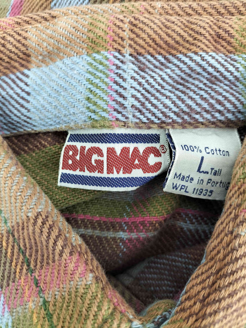 ビッグマック BIG MAC 90s チェック柄ヘビーフランネルシャツ メンズ JPN:L