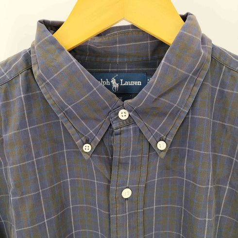 ラルフローレン RALPH LAUREN 90s BLAKE チェック柄 ポニー刺しゅう シャツ メンズ JPN:XL