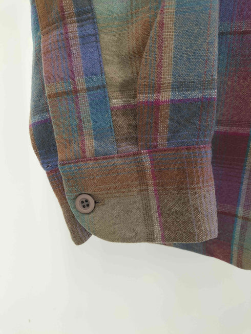 ペンドルトン PENDLETON 70s マルチカラーチェック 両フラップ ウールシャツ メンズ JPN:M