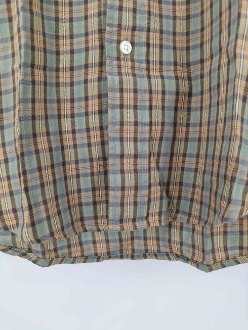 ラルフローレン RALPH LAUREN 90s YARMOUTH チェック柄 ポニー刺しゅう シャツ メンズ 15½