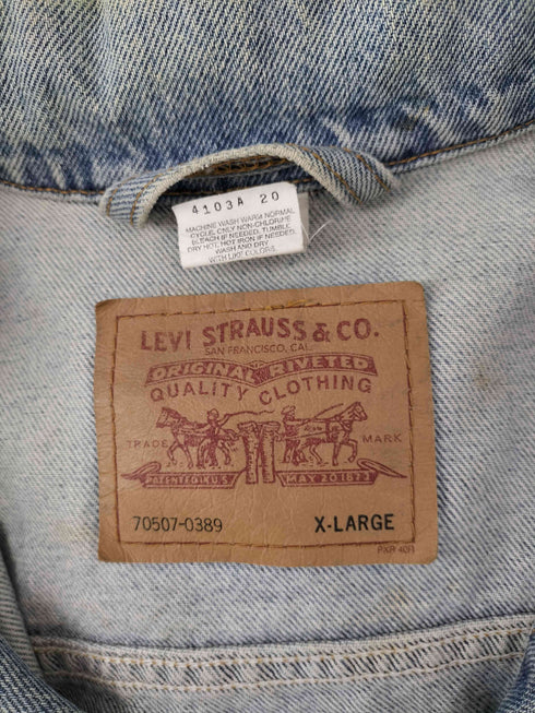 リーバイス Levis 90s 70507-0389 98年製 ワッペン付き デニムトラッカージャケット メンズ JPN:XL