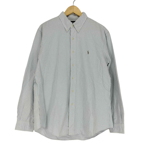 ラルフローレン RALPH LAUREN CUSTOM FIT ストライプボタンダウンL/S シャツ メンズ JPN:XL