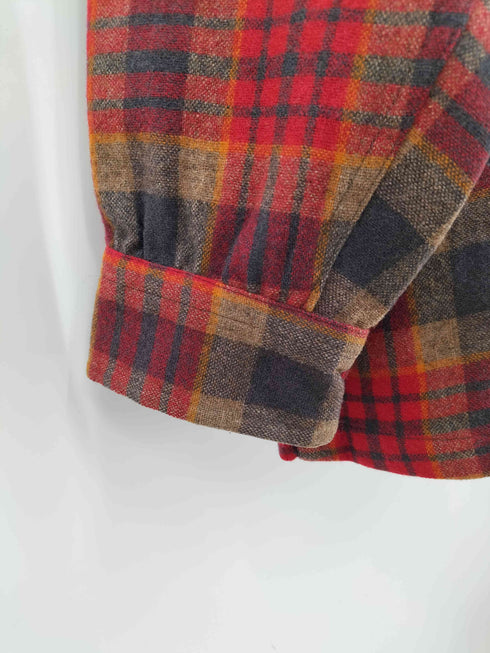 ペンドルトン PENDLETON 70s マルチカラーチェック 両フラップ ウールシャツ メンズ JPN:L