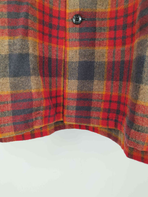 ペンドルトン PENDLETON 70s マルチカラーチェック 両フラップ ウールシャツ メンズ JPN:L
