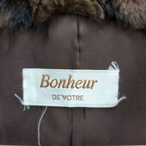 BONHEUR ジップアップファーブルゾン レディース FREE