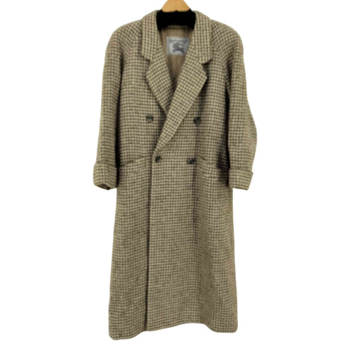 バーバリー BURBERRY WOOL ALPACA 千鳥格子 ダブルチェスターコート メンズ