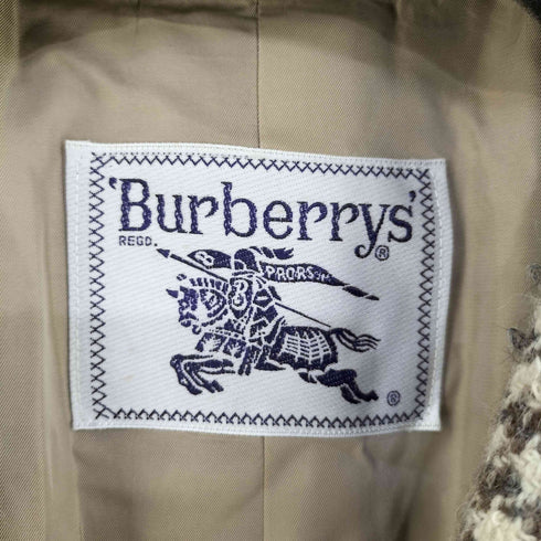 バーバリー BURBERRY WOOL ALPACA 千鳥格子 ダブルチェスターコート メンズ