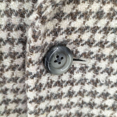 バーバリー BURBERRY WOOL ALPACA 千鳥格子 ダブルチェスターコート メンズ