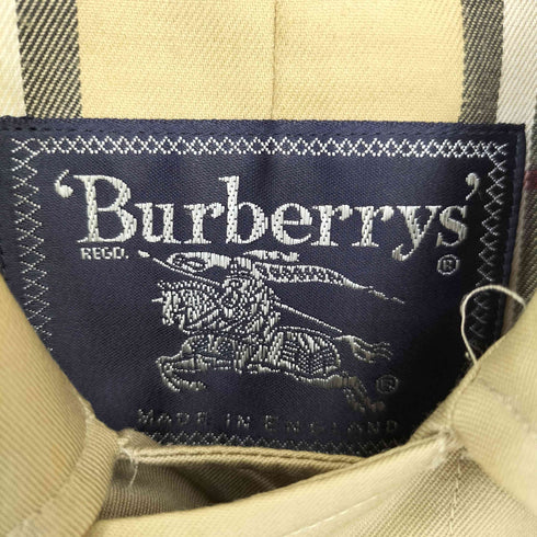 バーバリー BURBERRY イングランド製 比翼 裏地ノバチェック ステンカラーコート メンズ