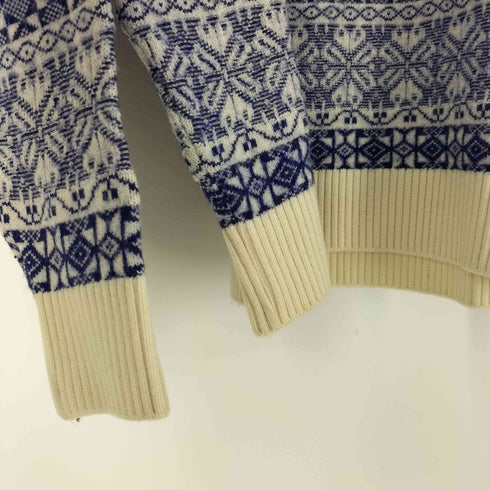 ケンゾー KENZO 80-90S ノルディック柄 雪山 モックネック ウール ニット メンズ