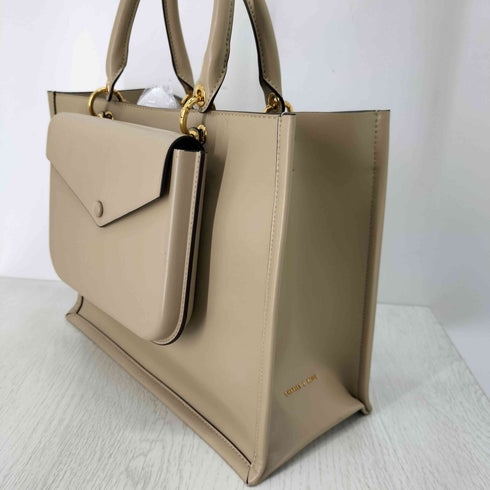 チャールズキース CHARLES & KEITH アンバー ダブルハンドルトート Avocado レディース