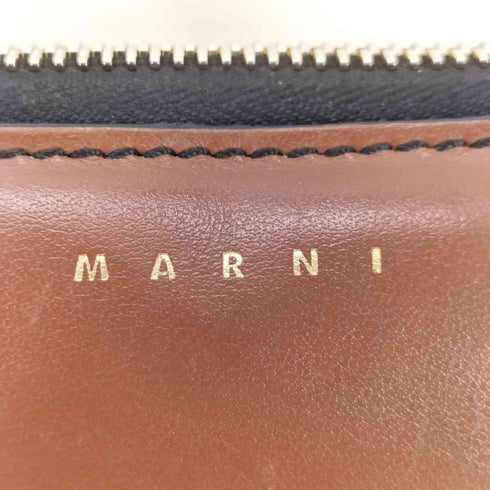 マルニ MARNI バイカラーレザーロングウォレット レディース