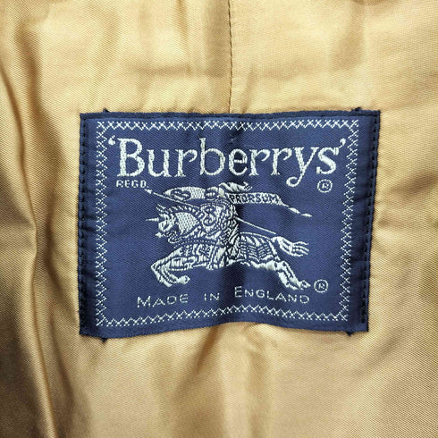 バーバリーズ BURBERRYS 80-90S 英国製 ウールライナー付き 裏地ノバチェック ステンカラーコート バルマカーンコート メンズ