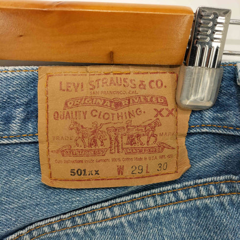 リーバイス Levis 90S USA製 501-000 脇割り ボタンプライ ストレートデニムパンツ メンズ W29L30
