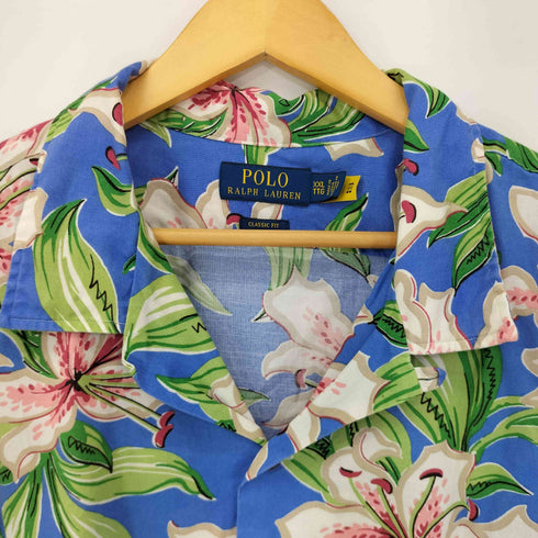 ポロラルフローレン POLO RALPH LAUREN CLASSIC FIT コットン 花柄 アロハシャツ S/S メンズ import:XXL