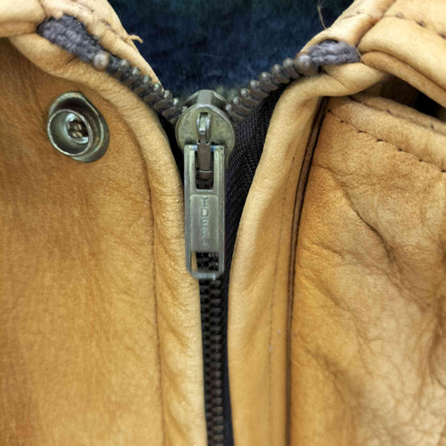 ショット Schott MADE IN USA 80S~90S IDEALジップ ヌバックレザーハーフコート メンズ US:42