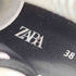 ザラ ZARA スクエアトゥ フェイクパテントフィニッシュ ローファー レディース 38
