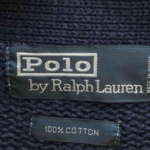ポロバイラルフローレン Polo by RALPH LAUREN ポニー刺繍 コットンニット カーディガン メンズ import:L
