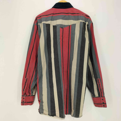 ラングラー Wrangler スナップボタン ストライプ ウエスタンシャツ メンズ import:XL