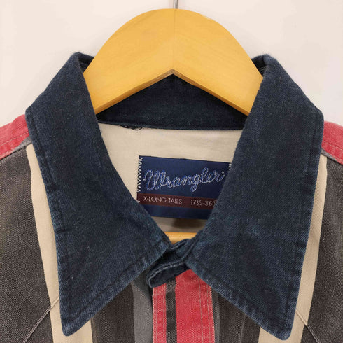 ラングラー Wrangler スナップボタン ストライプ ウエスタンシャツ メンズ import:XL