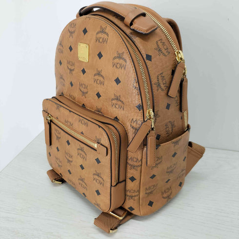エムシーエム MCM Stark Backpack in Visetos ロゴ総柄レザーバックパック スターク レディース