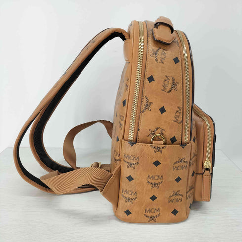 エムシーエム MCM Stark Backpack in Visetos ロゴ総柄レザーバックパック スターク レディース