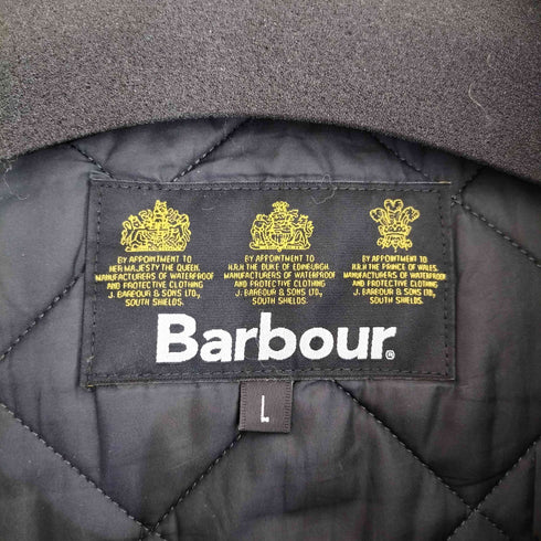 バブアー Barbour 襟コーデュロイ スタンドカラー キルティングジャケット メンズ import:L