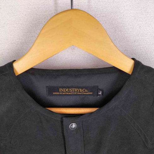 INDUSTRY&CO MADE IN JAPAN フェイクスエード ノーカラーシャツ メンズ JPN:L