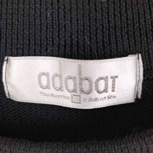 アダバット adabat OLD 英文デザイン クルーネックニット ゴルフウェア 犬 メンズ