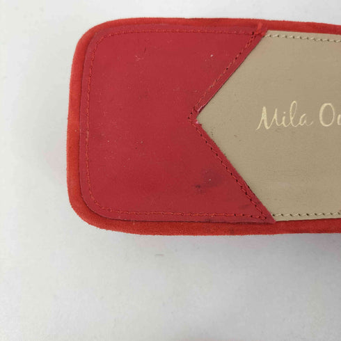 ミラオーウェン Mila Owen 真っ赤なスエードミュール レディース JPN:37