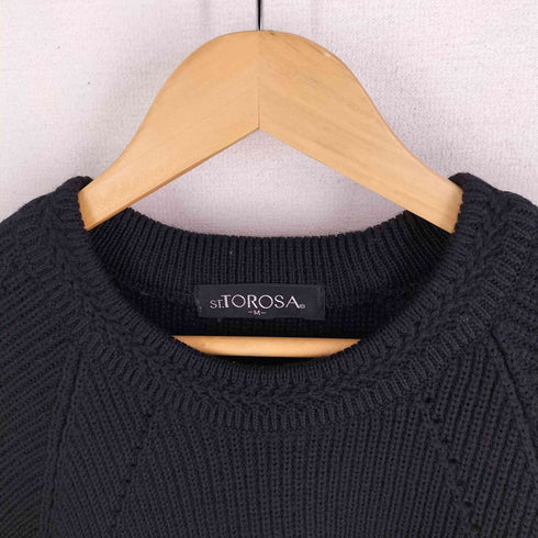 ST.TOROSA OLD 刺繍 ラグランスリーブ ウールニット メンズ JPN:M