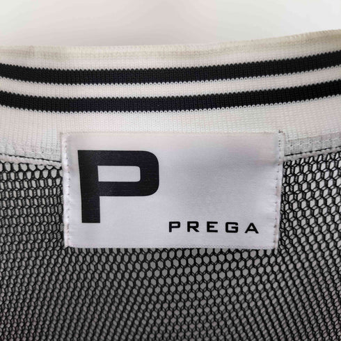 プレガ PREGA MONDAY MAMBOS 刺繍 リブライン メッシュ シアージャケット ブルゾン 韓国 レディース