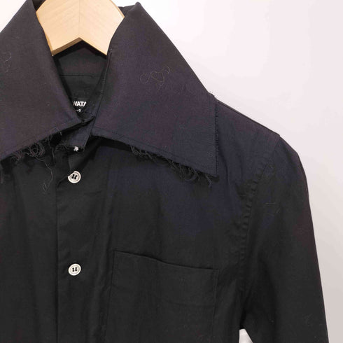 ジュンヤワタナベコムデギャルソン JUNYA WATANABE COMME des GARCONS AD2003 コットン L/S shirt カットオフ襟 レディース JPN:M