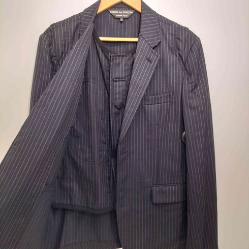 コムデギャルソンオムプリュス COMME des GARCONS HOMME PLUS AD2010 フェイクベスト シングルテーラードジャケット セットアップ メンズ M