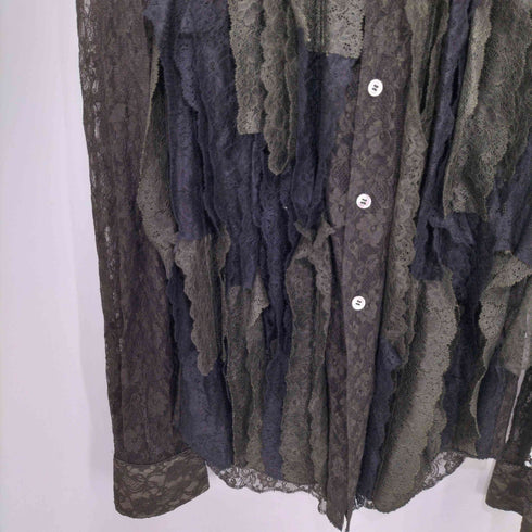 ジュンヤワタナベコムデギャルソン JUNYA WATANABE COMME des GARCONS AD2006 レーヨン混 L/S shirt 総レースパッチワーク 切替 レディース SS