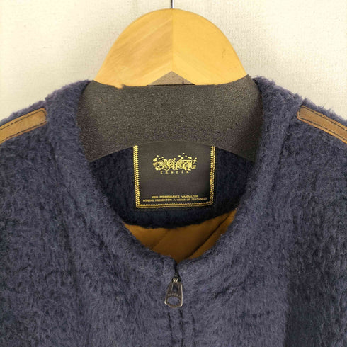 サスクワァッチファブリックス SASQUATCHfabrix. 11AW BOMBER ARM FUR JKT レザー切替 ファー ライダースジャケット メンズ JPN:L