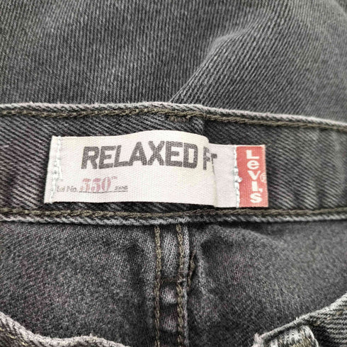 リーバイス Levis 550 RELAXED FIT 後染めブラックデニムパンツ ボタン裏1002 メンズ 34X34