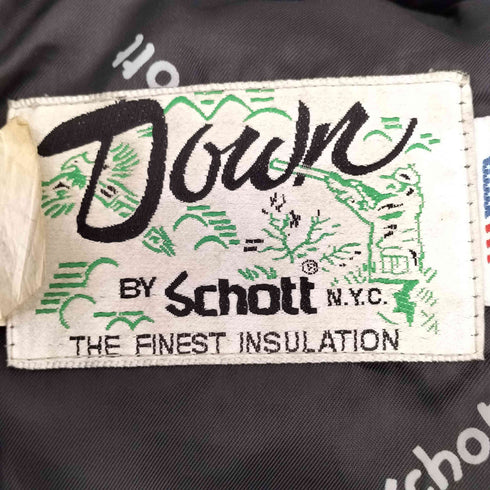 ショット Schott 90s USA製 ラムレザー ダウンジャケット メンズ US:40