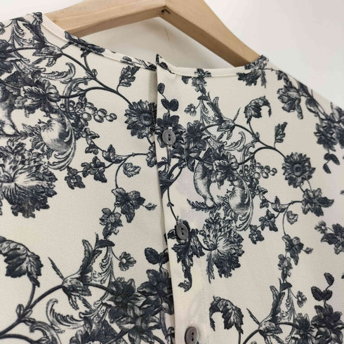 MULHOUSE ヴィンテージパターンプリントワンピース 花柄 パイピング ハーフボタン ワンピース レディース JPN:M