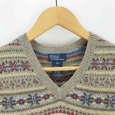 ポロバイラルフローレン Polo by RALPH LAUREN ネイティブ柄ニットベスト レディース import:M