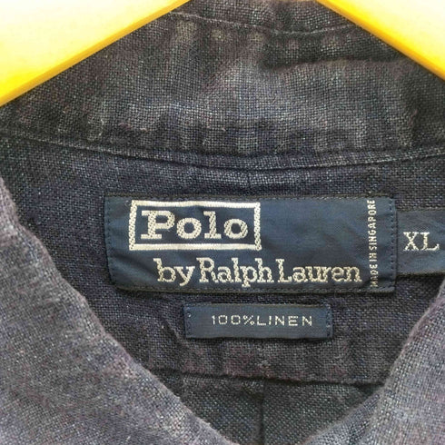 ポロバイラルフローレン Polo by RALPH LAUREN リネン100 レギュラーカラーシャツ ポニーなし メンズ JPN:XL